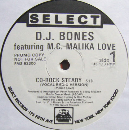 DJ Bones Featuring MC Malika Love : Co-Rock Steady (12", Promo)