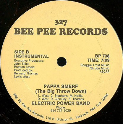 Electric Power Band : Pappa Smerf (The Big Throw Down) (12")