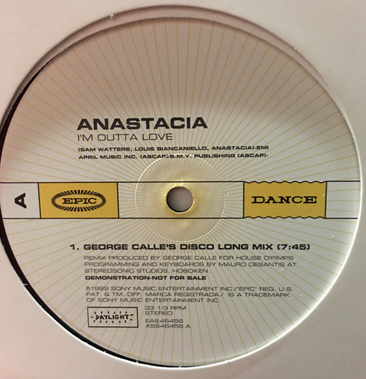 Anastacia : I'm Outta Love (12", S/Sided, Promo)