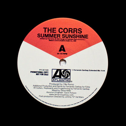 The Corrs : Summer Sunshine (2x12", Promo)