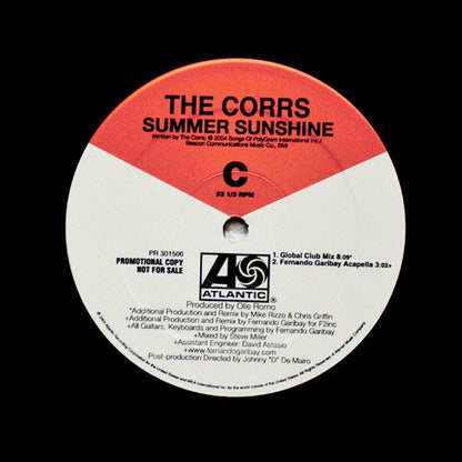 The Corrs : Summer Sunshine (2x12", Promo)