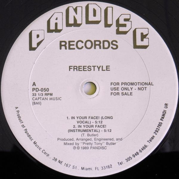 Freestyle : In Your Face (12", Promo)