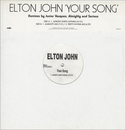 Elton John : Your Song (12", Promo)