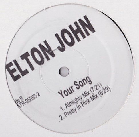 Elton John : Your Song (12", Promo)
