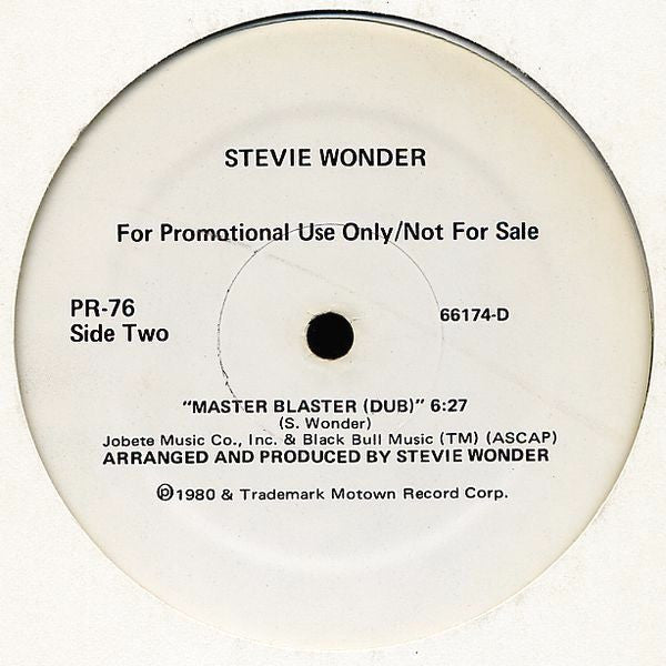 Stevie Wonder : Master Blaster (12", Promo)