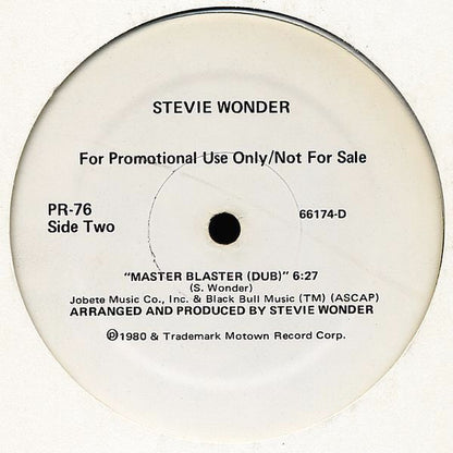 Stevie Wonder : Master Blaster (12", Promo)