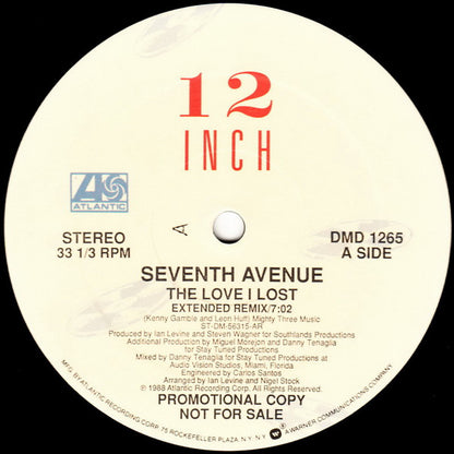 Seventh Avenue : The Love I Lost (12", Single, Promo)
