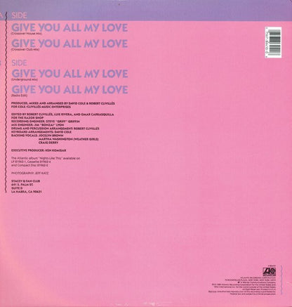 Stacey Q : Give You All My Love (12", Single)