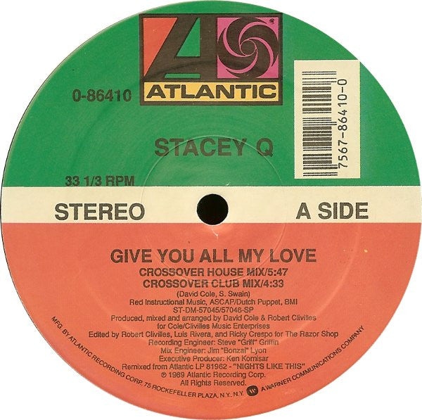 Stacey Q : Give You All My Love (12", Single)