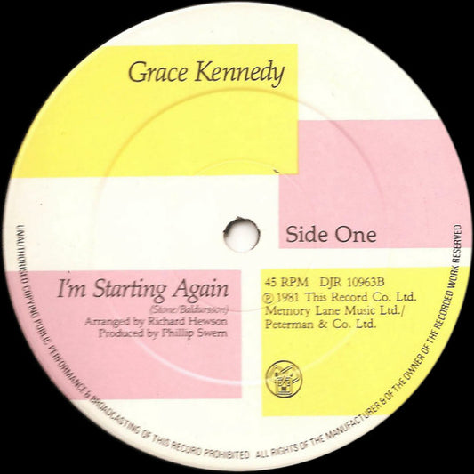 Grace Kennedy : I'm Starting Again (12")