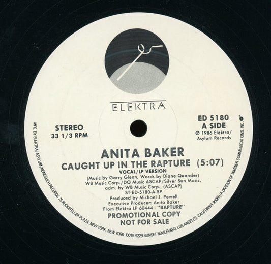 Anita Baker : Caught Up In The Rapture (12", Promo)