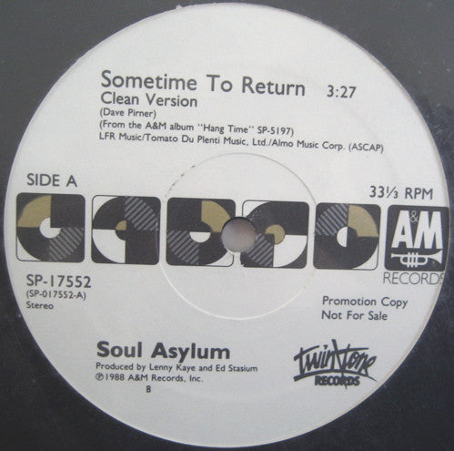 Soul Asylum (2) : Sometime To Return (12", Single, Promo)