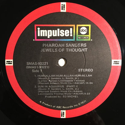 Pharoah Sanders : Jewels Of Thought (LP, Album, Club, RE, Gat)