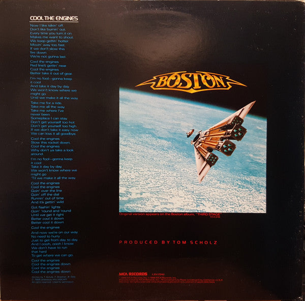 Boston : Cool The Engines (12", Promo)