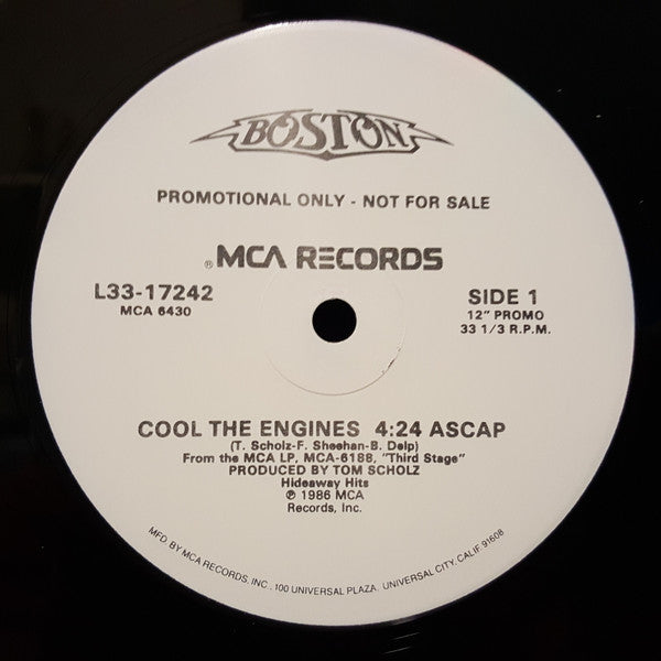 Boston : Cool The Engines (12", Promo)