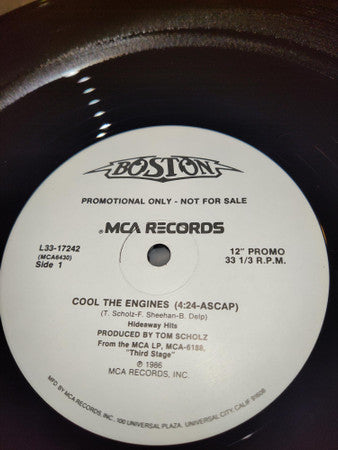 Boston : Cool The Engines (12", Promo)