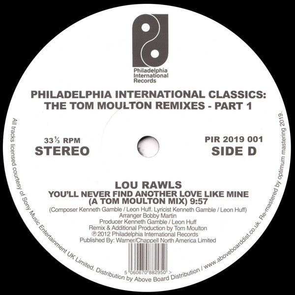 Tom Moulton : Philadelphia International Classics: The Tom Moulton Remixes : Part 1 (2x12", Comp, RE)