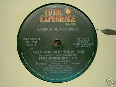 Yarbrough & Peoples : Feels So Good (12", Promo)