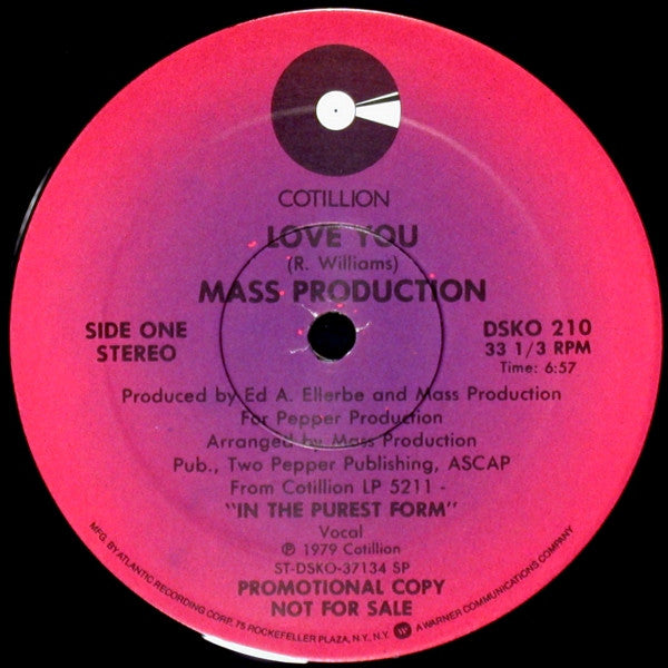 Mass Production : Love You (12", Promo)
