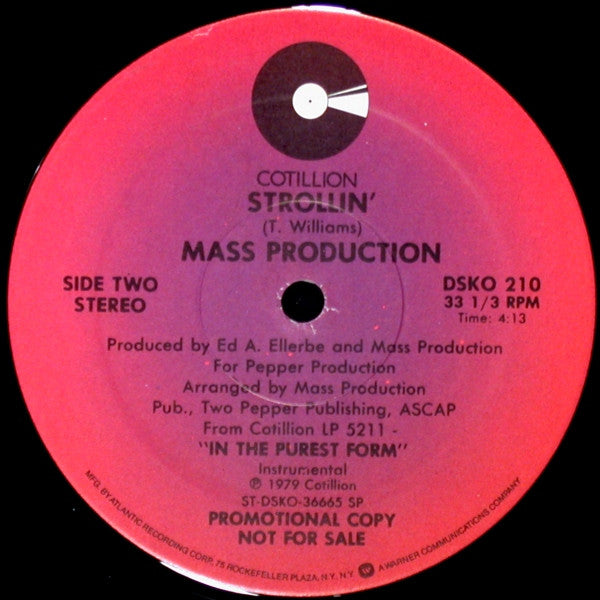 Mass Production : Love You (12", Promo)