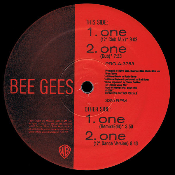 Bee Gees : One (12", Promo)