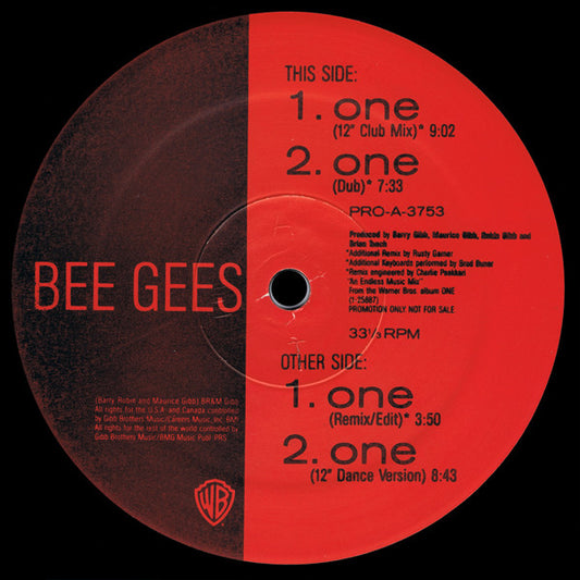 Bee Gees : One (12", Promo)