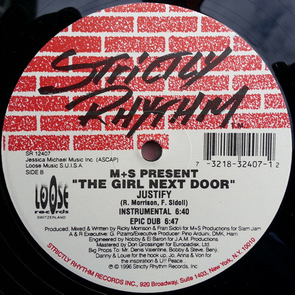 M&S Present The Girl Next Door : Justify (12")