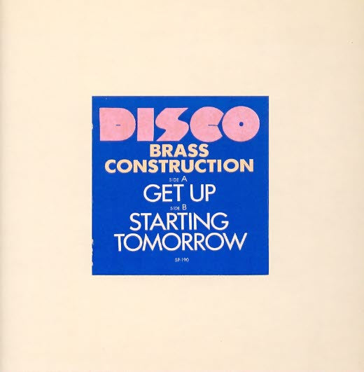 Brass Construction : Get Up / Starting Tomorrow (12", Promo)
