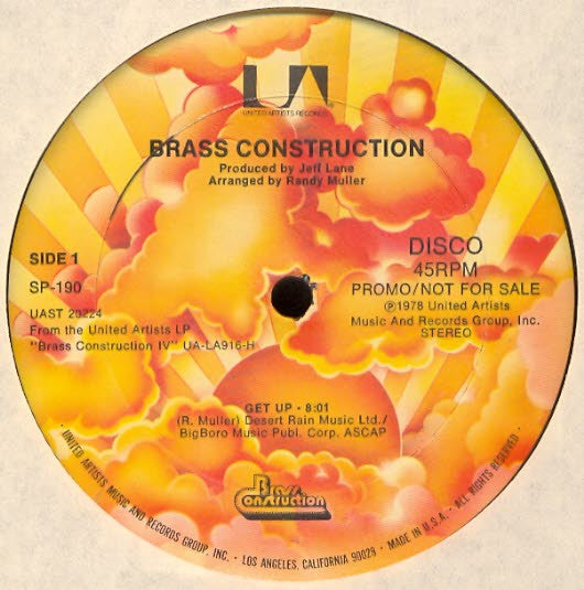 Brass Construction : Get Up / Starting Tomorrow (12", Promo)