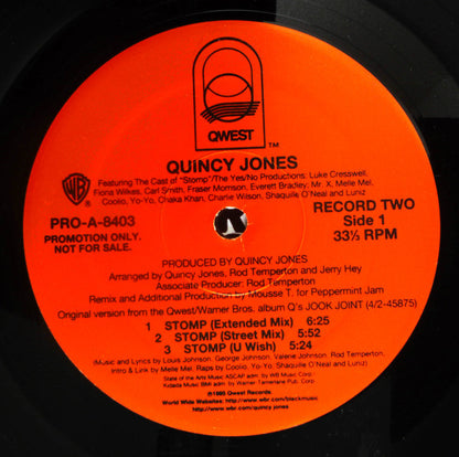 Quincy Jones : Stomp (2x12", Promo, Red)
