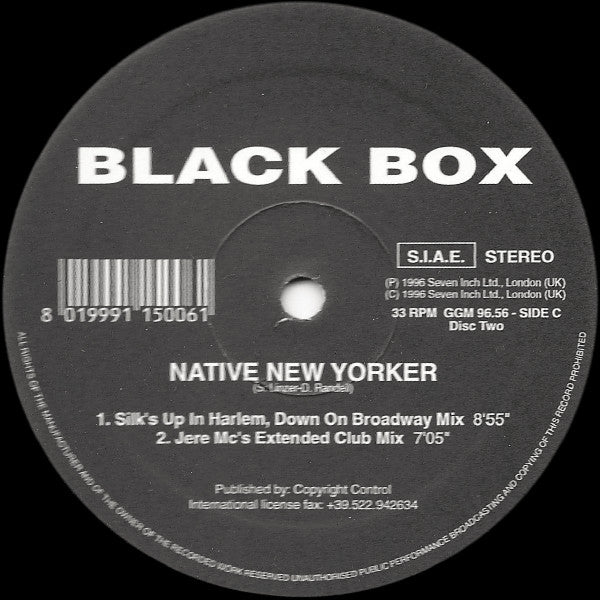 Black Box : Native New Yorker (Dance Mixes) (2x12", Maxi, Ltd, Promo)