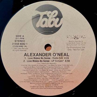 Alexander O'Neal : Love Makes No Sense (12", Promo)