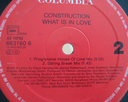 Construction (3) : What Is In Love (12")
