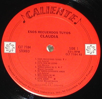 Claudia De Colombia : Esos Recuerdos Tuyos (LP, Album)