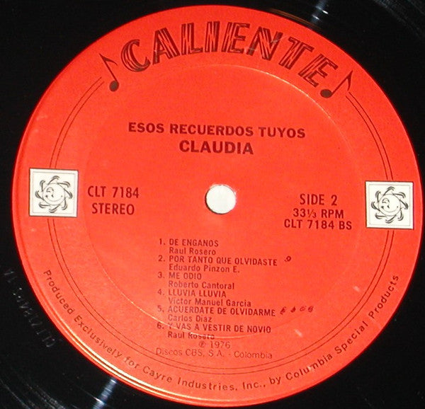 Claudia De Colombia : Esos Recuerdos Tuyos (LP, Album)