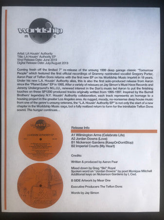 LA Housin' Authority : LA Housin' Authority EP (12", EP)