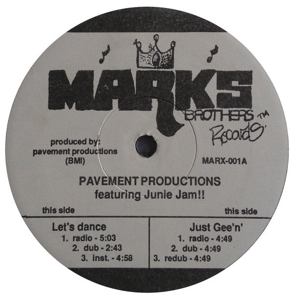 Pavement Productions : Let's Dance / Just Gee'n' (12")