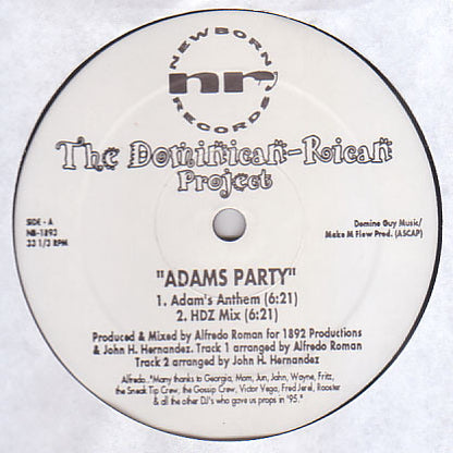 Dominican-Rican Project : Adam's Party / Rhythm Of Vision (12")