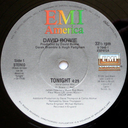 David Bowie : Tonight (12", Single)