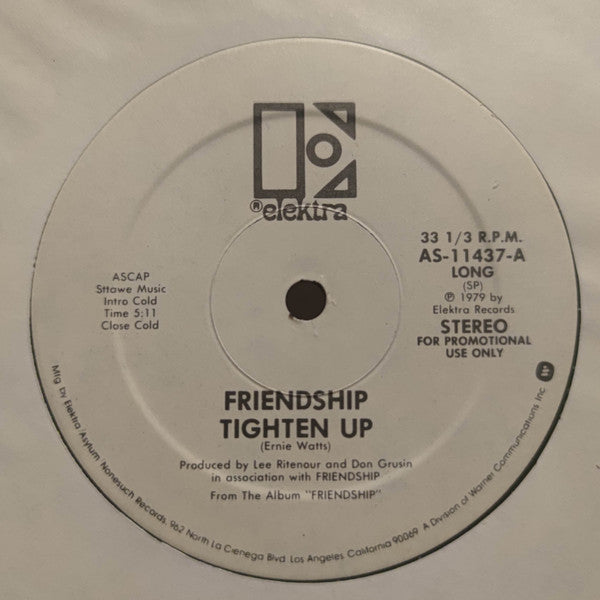 Friendship (3) : Tighten Up (12", Promo)