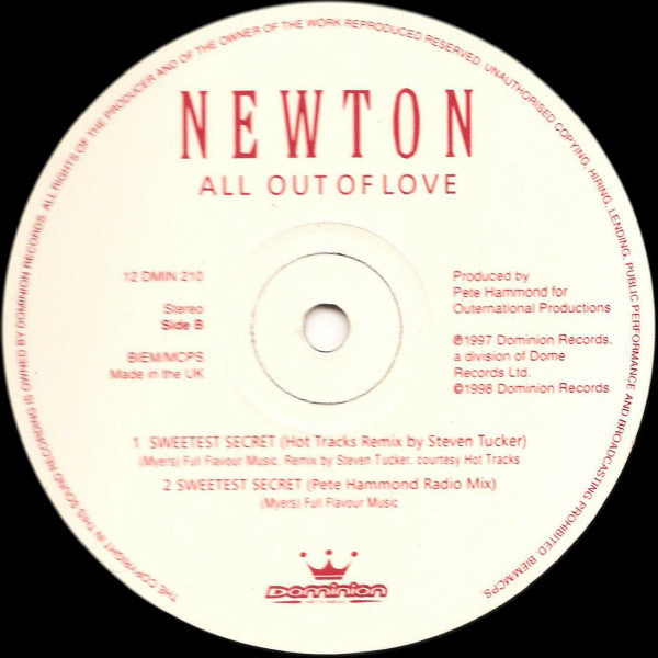 Newton (2) : All Out Of Love (12")