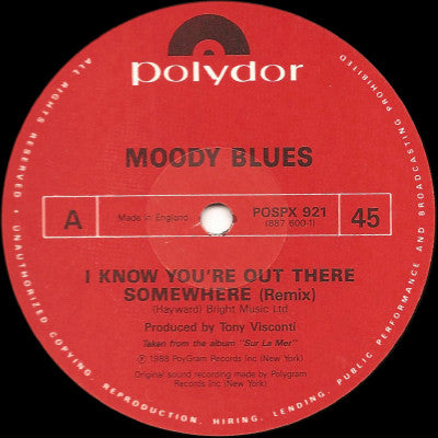 Moody Blues* : I Know You're Out There Somewhere (12")