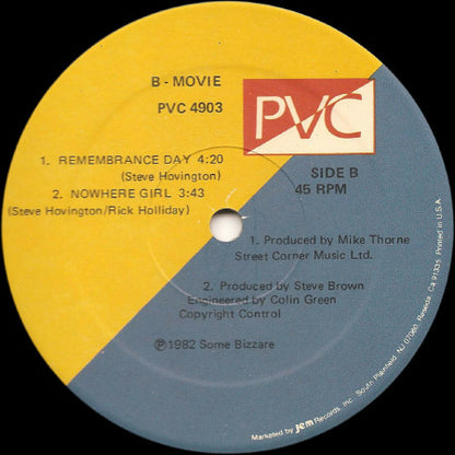 B-Movie : Nowhere Girl (12", Single, Hub)