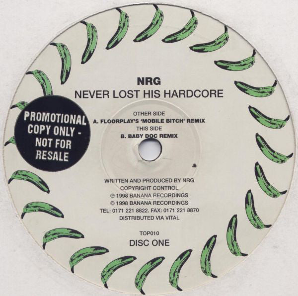 N.R.G. : Never Lost His Hardcore '98 (Disc One) (12")