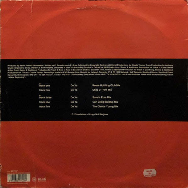 Inner City : Do Ya (2x12")