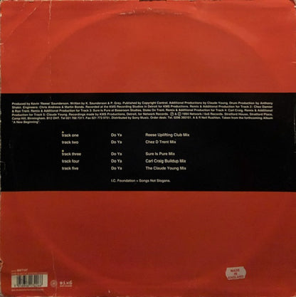 Inner City : Do Ya (2x12")