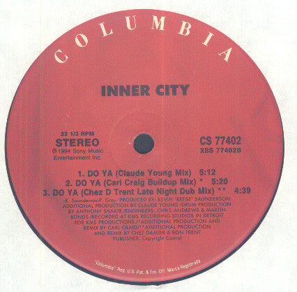 Inner City : Do Ya (2x12")