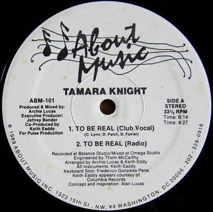 Tamara Knight : To Be Real (12")