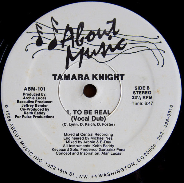 Tamara Knight : To Be Real (12")