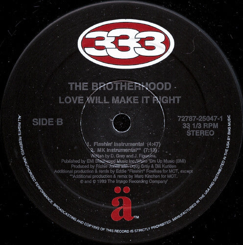 The Brotherhood (2) : Love Will Make It Right (12")